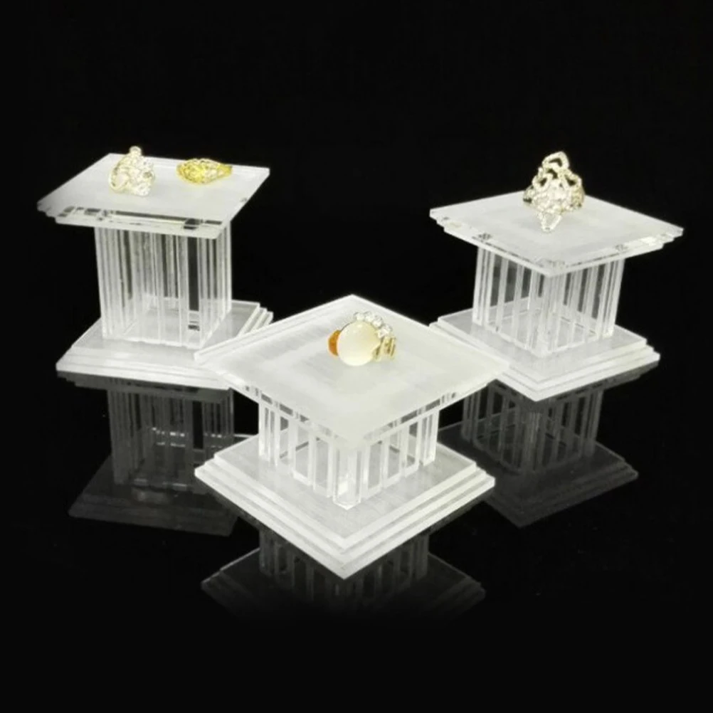 

3pcs Acrylic Display St Jewelry Toy Model Holder Perfume ganizer Figures Showcase Rack Roman Pillar Shape Bracelet Collectibles