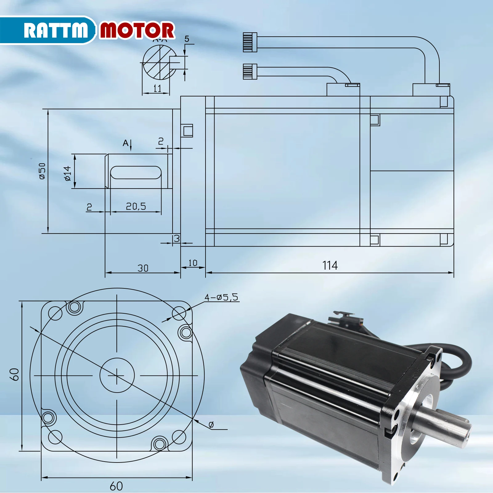 【Magnetic Encoder】60 80 Motor CNC Kit 400W 600W 750W 1000W 1KW 220V AC Servo Stepper Motor Driver For CNC Engraver