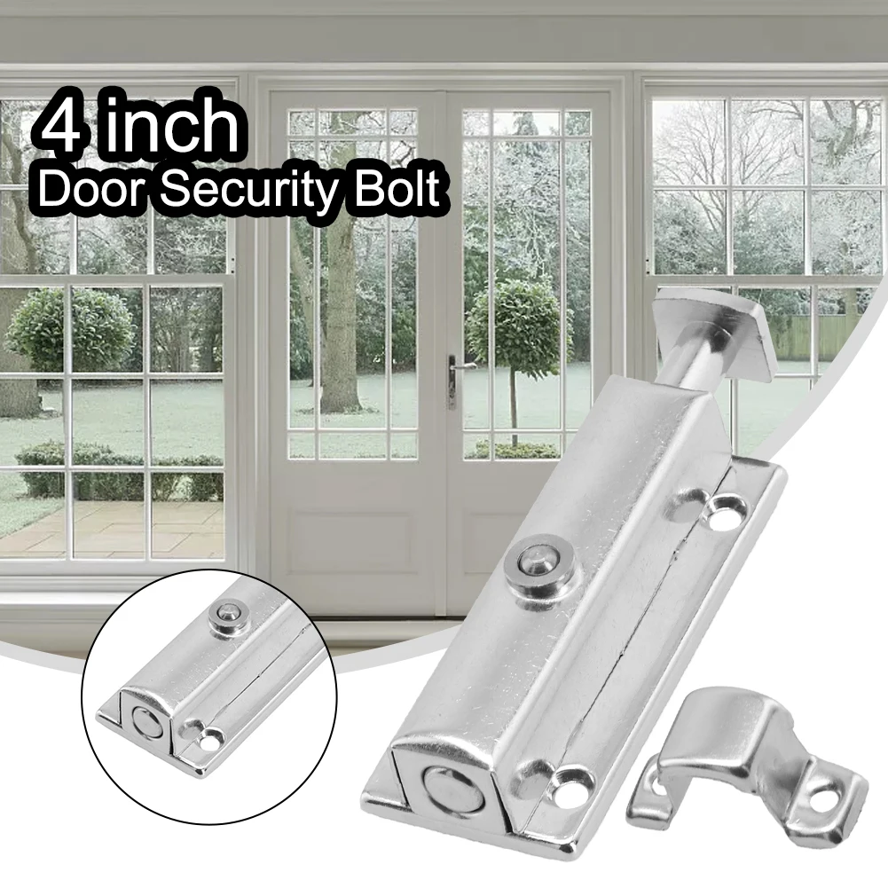 4 Inch Door Window Security Bolt Button Automatically Pop-up Spring Lock Latch Home Hardware Door Safety Lock Bolts