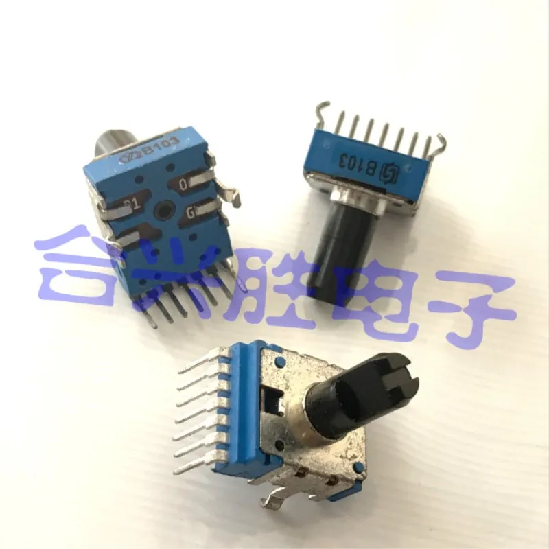 1 Piece RK14 Type Vertical Dual B10K B103 Shaft Length 13MM 7Pin Electronic Piano Volume Adjustment Rotary Potentiometer