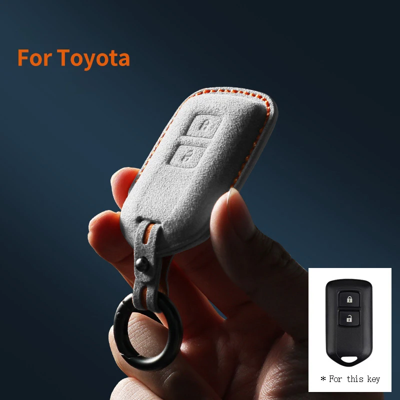 

Car Key Case Shell Keychain for Toyota VIOS Yaris L Highlander Prado Corolla RAV 2 Buttons Suede Car Key Fob