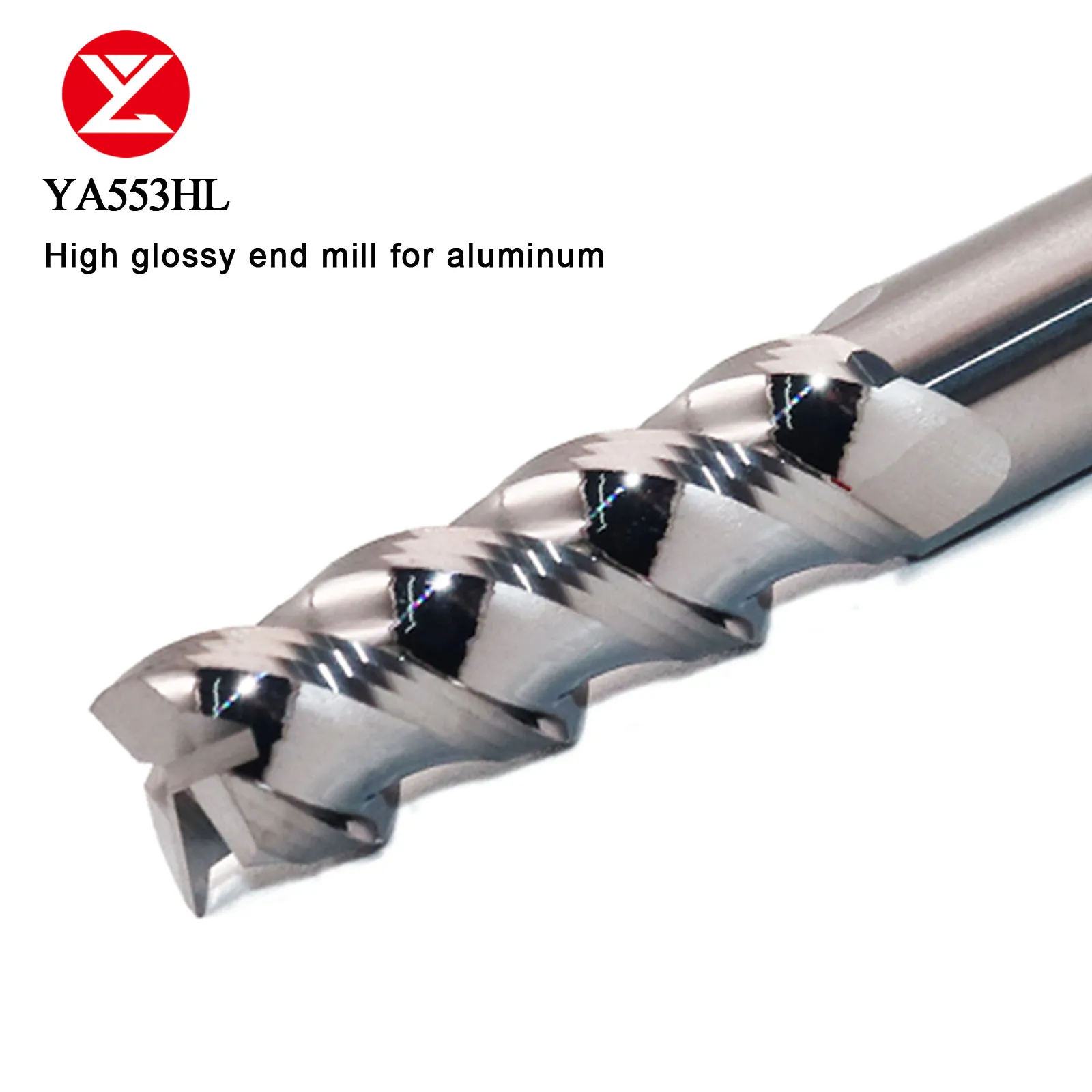 CNC Tool Solid Carbide End mill 4mm 5mm 6mm 8mm 10mm 12mm Tungsten Steel High Glossy Cutter Mmilling for Copper Aluminum