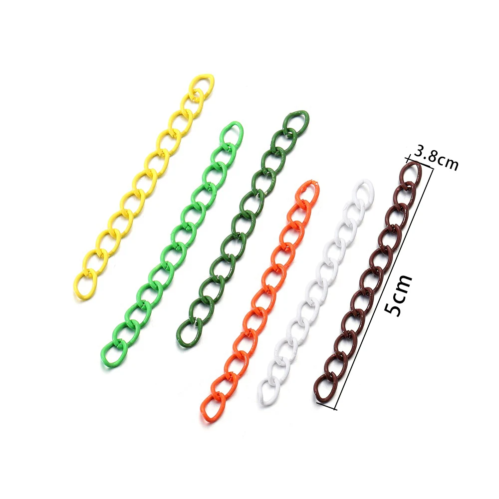 30 Stück 5 cm bunte Halsketten-Verlängerungsketten, Verlängerungsketten für DIY-Armbänder, Schmuckherstellung, Zubehör im Großhandel – Detail 2
