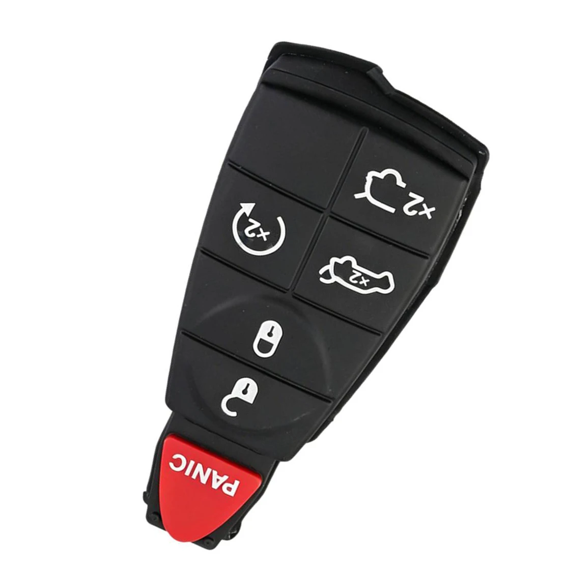 Keyless Remote Key Fob Case Shell Rubber Pad 6 Buttons fit for Chrysler Dodge RAM Jeep Grand Cherokee