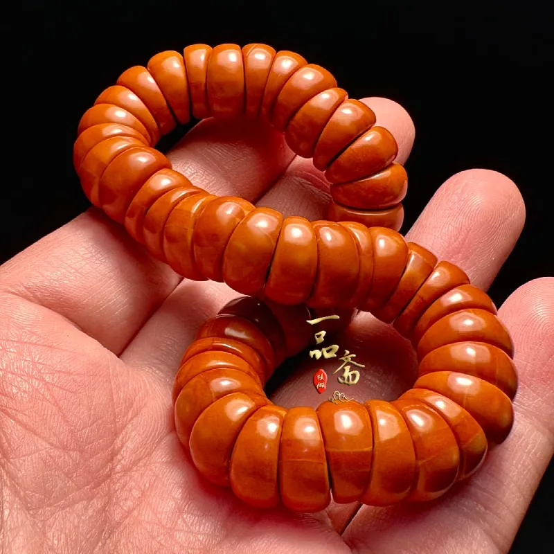 Exquisite Hand Carved Olive Kernel Pig Intestine Bracelet Men Playable Worry Bead High End Meilin Iron Pit Chinese Zen Amulet