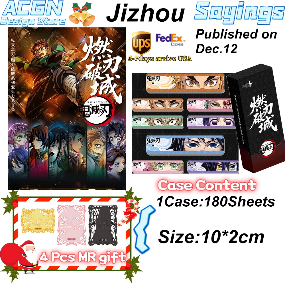 

Wholesale In 2025 Polar Day Demon Slayer Acrylic Quote Strip First Shot Anime Card Heartbeat Sniper CCG ACG Cards