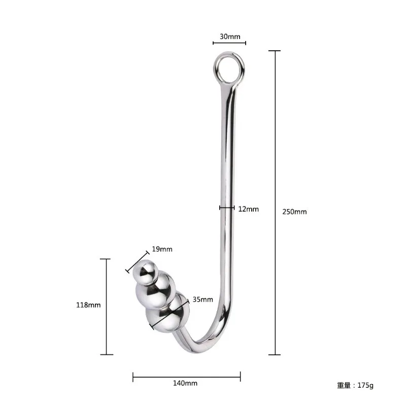 Stainless Steel Anal Hook Anal Beads SM Anal Plug Expansion Sex Toys Metal Butt Plug Prostate Massage Dilator Adult Product