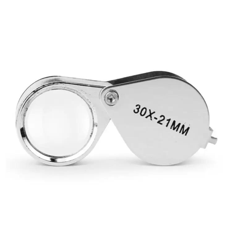 Magnifier Pocket Identifying Magnifying Glass Portable Jewelry Loupe for Home Outdoor, 10/20/30X SN4025