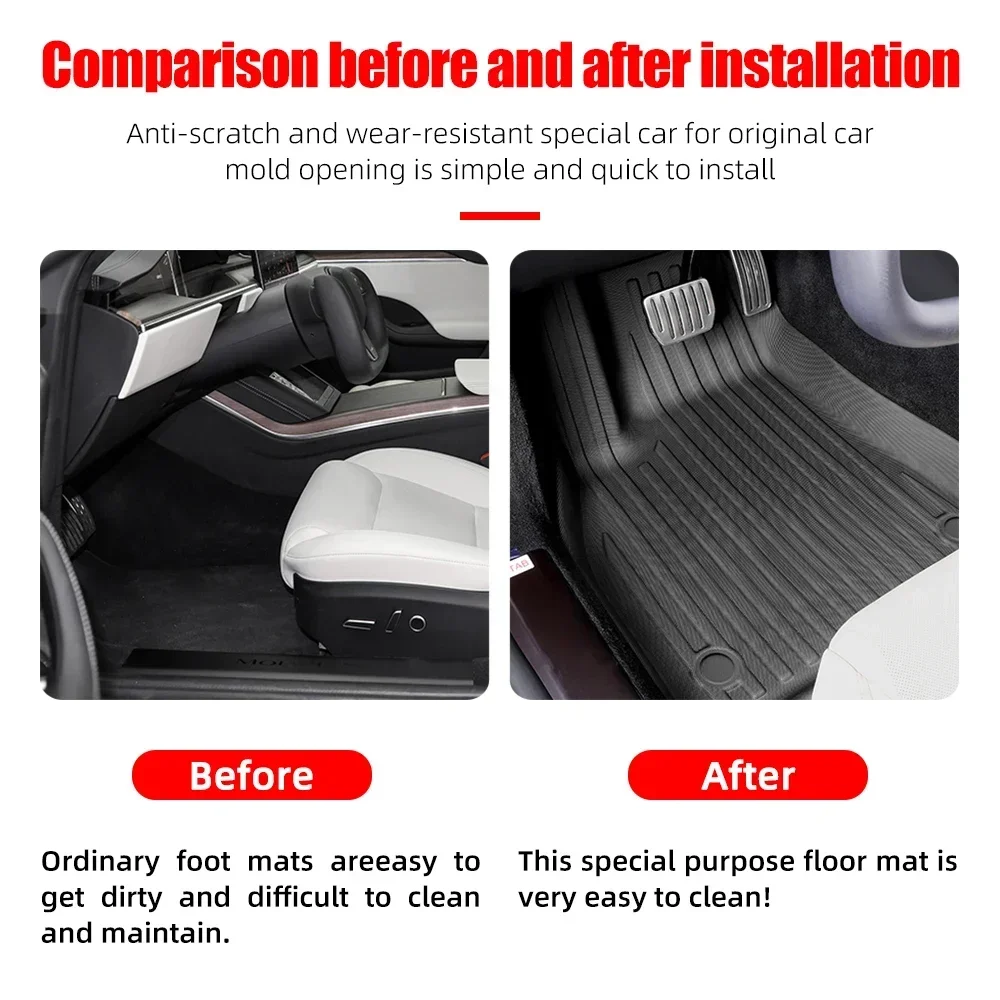 

Custom Factory Wholesale Car Mats For BYD QIN PLUS DM-i Destroyer 05 Carpet Chazor TPE Non-slip Chazor Car Floor Mat Custom