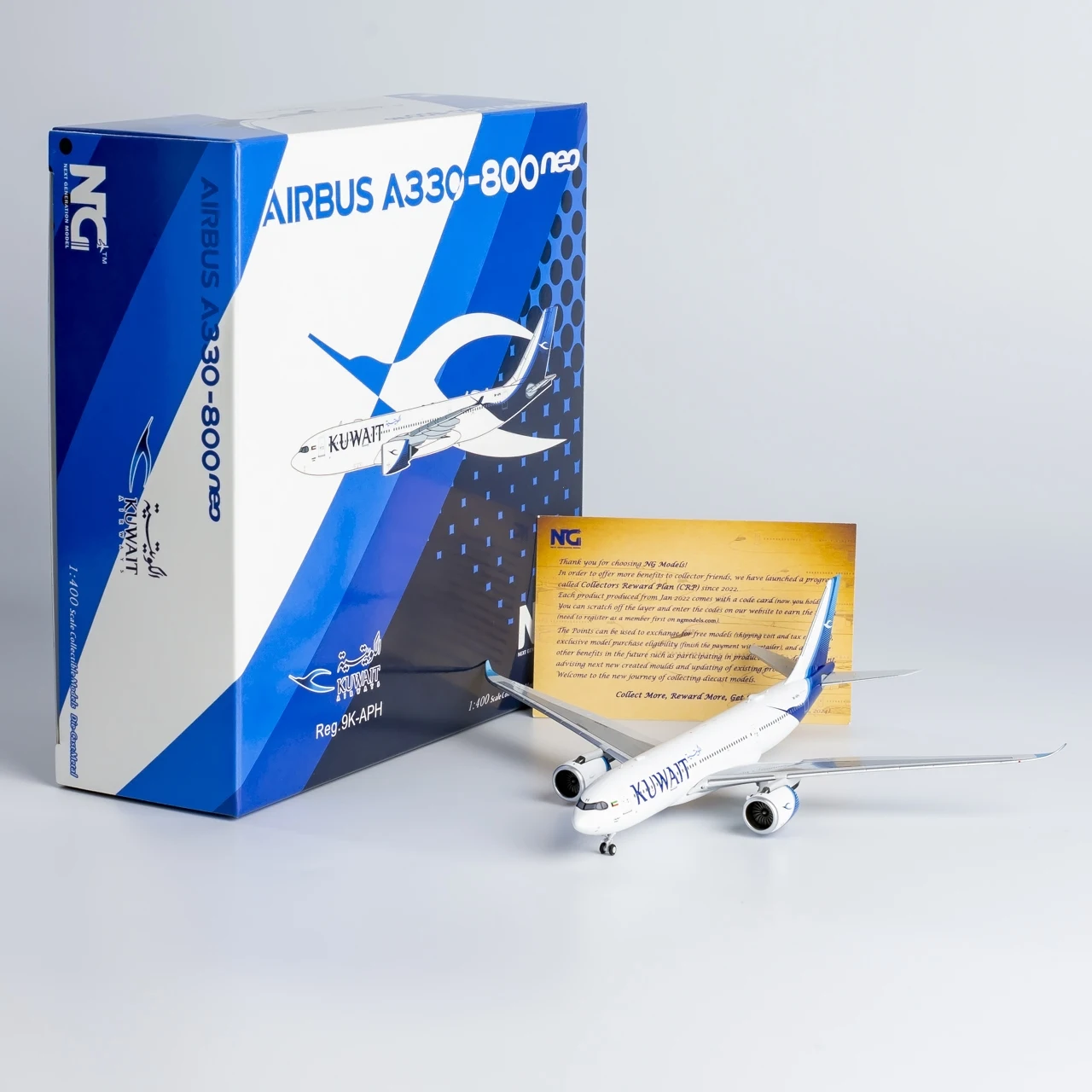 

67001 Alloy Collectible Plane Gift NG Model 1:400 Kuwait Airways Airbus A330-800 Diecast Aircraft Jet Model 9K-APH