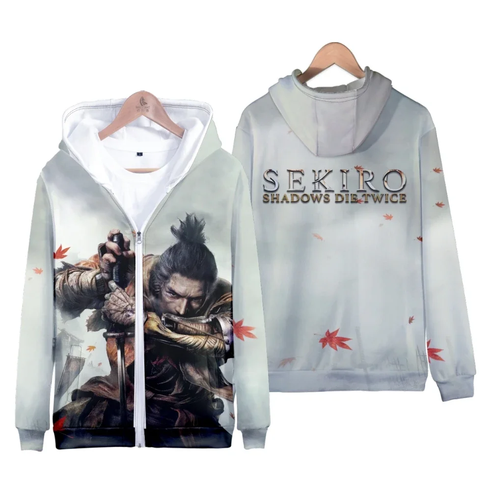 Anime Sekiro Shadows Die Twice 3D Print Zip Up Women/Men Hoodie Sweatshirt Streetwear Hip Hop Zipper Hooded Jacket Outerwear