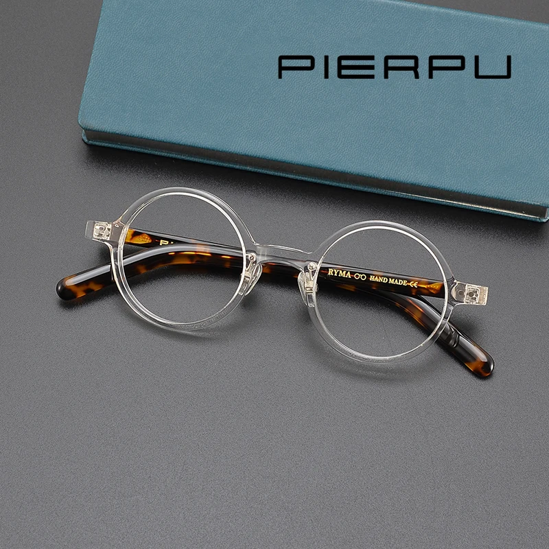 

Vintage Japanese Handmade brand Fashion Optical EyeGlasses Round Acetate Frames Women Men Reading Myopia Prescription Eyeglasses