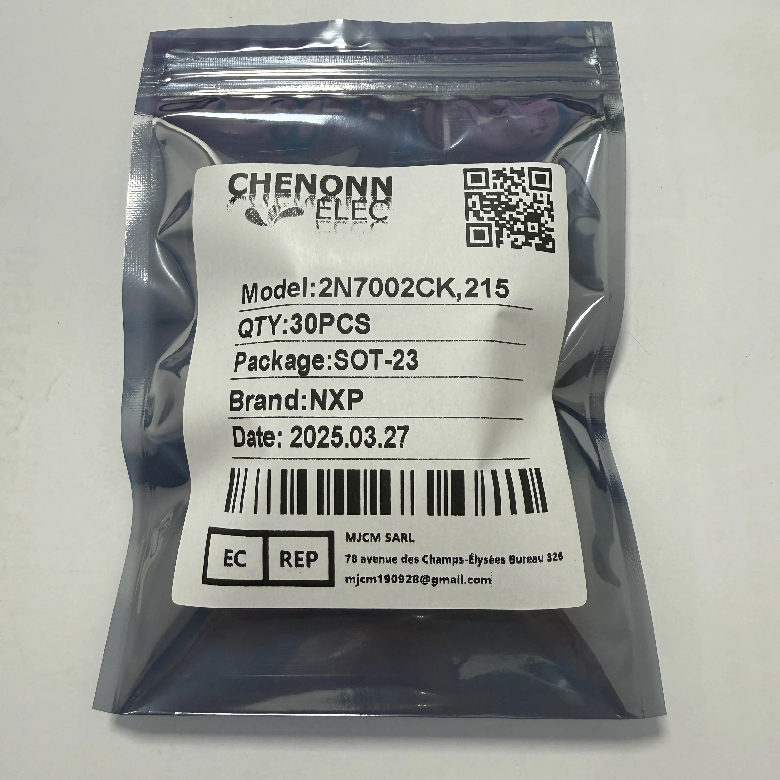 30 PÇS/LOTE 2N7002CK,215 (MOSFET)