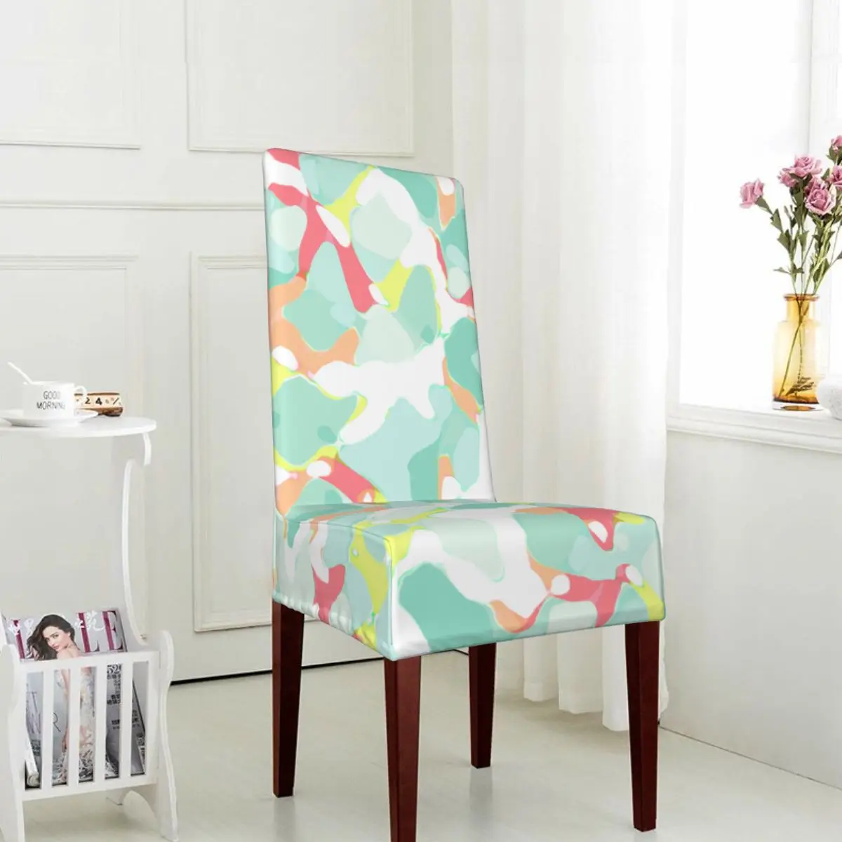 DIY Custom Detachable Dining Chair Cover With Stretchable Design Suitable For Most Pastor Dining Chair Covers As Home Decoration