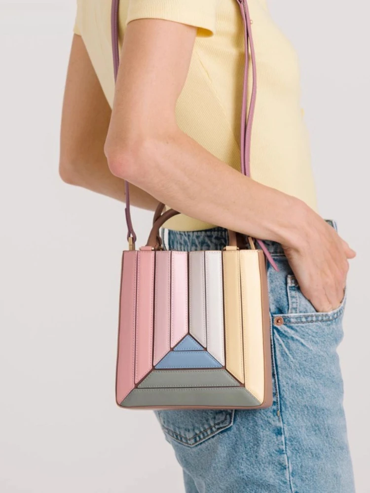 مصمم العلامة التجارية عبر الجسم حقيبة لون جديد صدام مطوي حقائب كتف الموضة للنساء Bolsos Mujer الساخن بيع #2