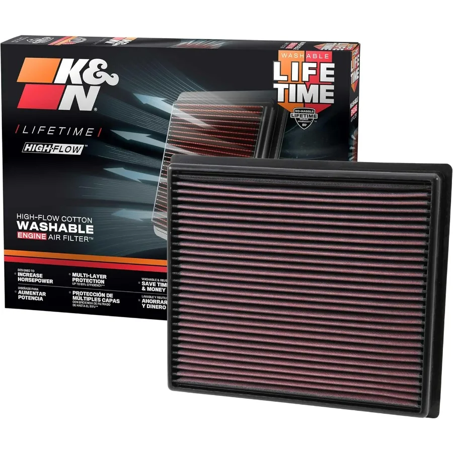 

Высокопроизводительный оригинальный воздушный фильтр для двигателя: повышение мощности, премиум-качество, моющийся, совместим с Tacoma, Tundra, Sequoia 2014-2024 годов выпуска