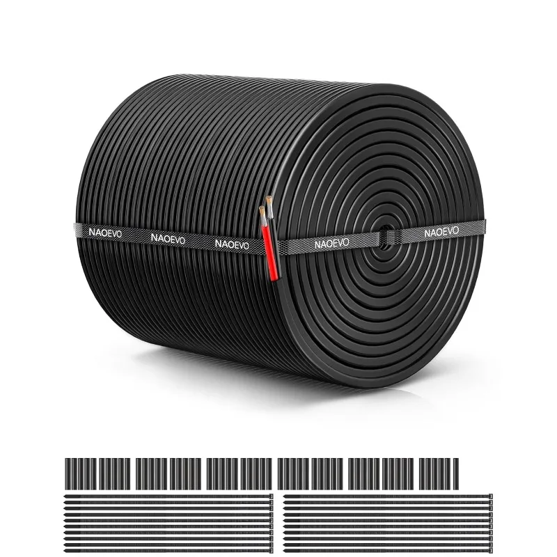 12 Gauge Wire 2 Conductor Electrical Wire, 12 AWG Wire Stranded PVC Cord, 12V Low Voltage/Tinned Copper/Flexible