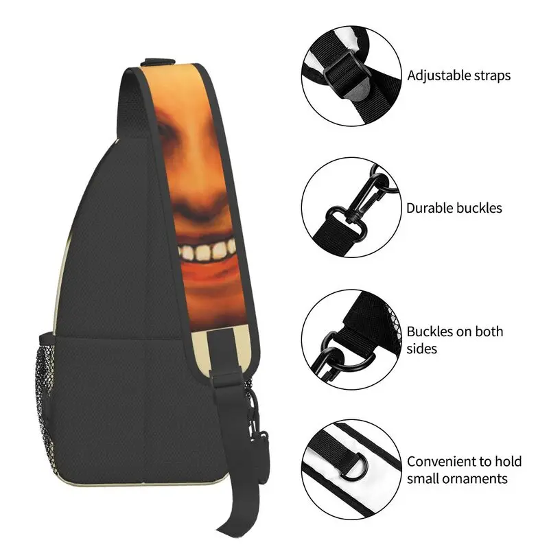 Custom Cool Aphex Twin Sling Bags for Traveling Men Chest Crossbody Backpack Shoulder Daypack