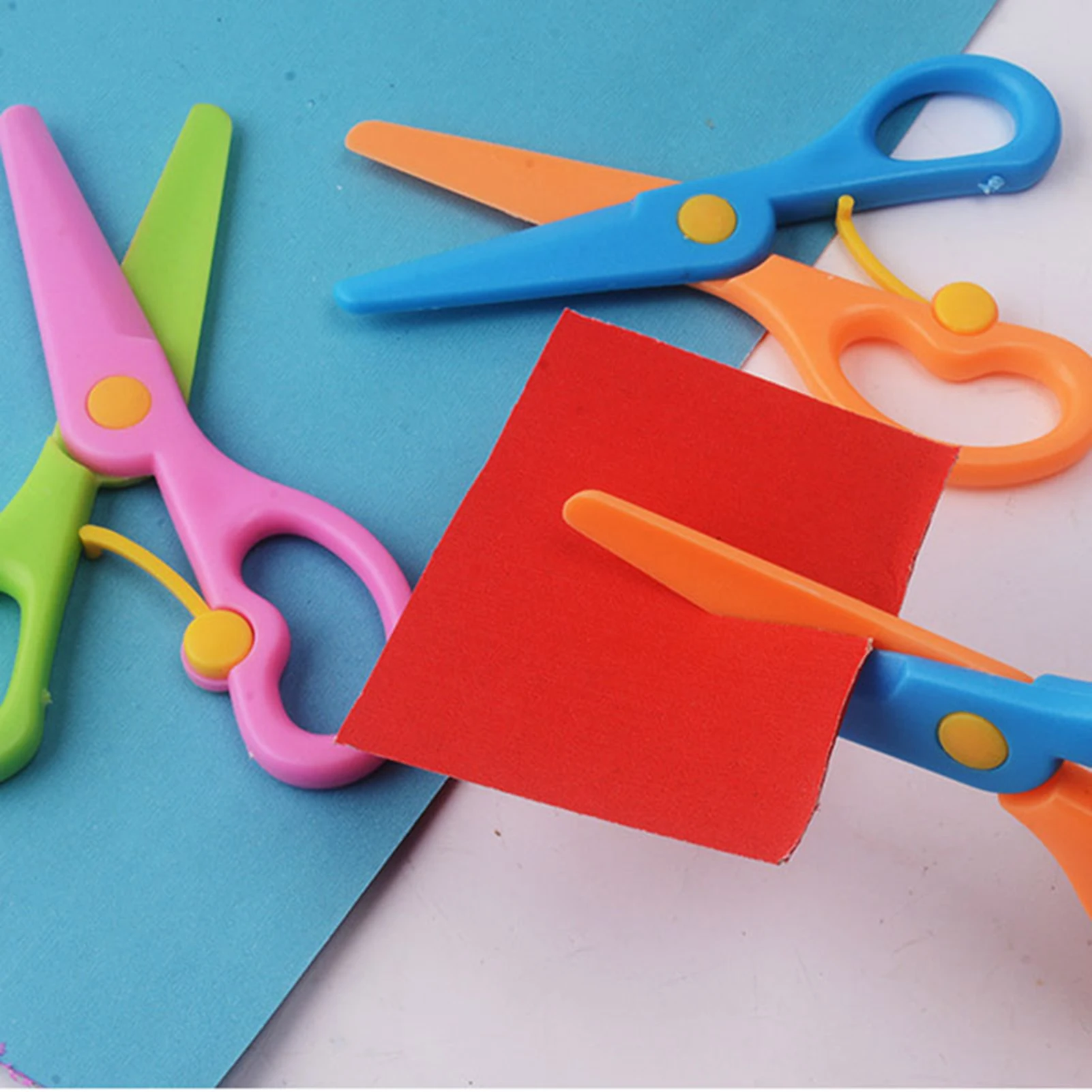 Children Safety Scissors Comfort-Grip Handles Household scissors for Cutting Paper Cardboard Fabric