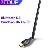 EDUP  B3552Plus Bluetooth 5.3 USB WIFI Adapter 200m Transmission Distance For Windows 8.1/10/11 Wireless High Gain Antenna