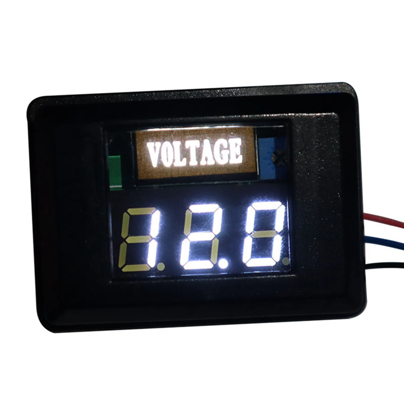 

Automobile Battery Voltmeter DC LED Digital Display 12V Voltmeter Detector White Light for Motorcycle, RV and Yacht