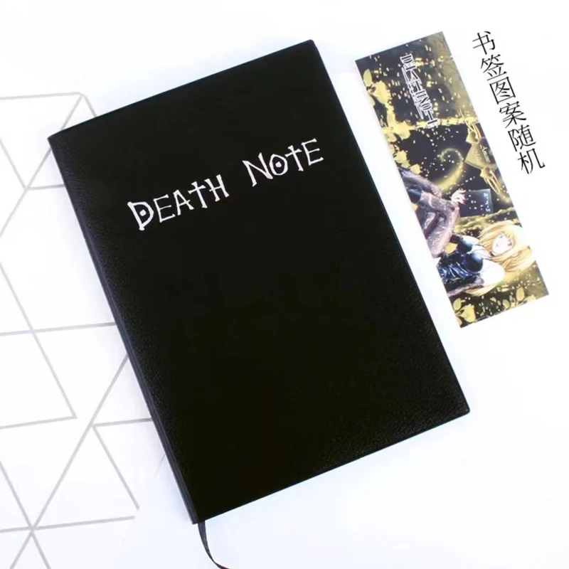 Anime Death Note Notebook Set Leather Journal and Feather Pen Animation Art Writing Journal Death Note Notepad