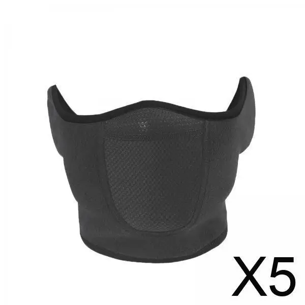 Maschera Mezza Faccia Regolabile e Traspirante in Poliestere, Calda e Antivento con Protezione per le Orecchie per Ciclismo, Sci, Escursionismo e Corsa