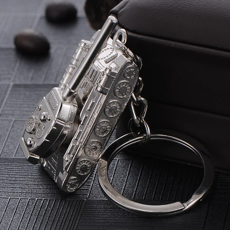 New Creative Men\'s Cool Tank Key Chain Creative Pendant Fashion Tank War Model Key ring Motorbike Airplane Minimodel Gift