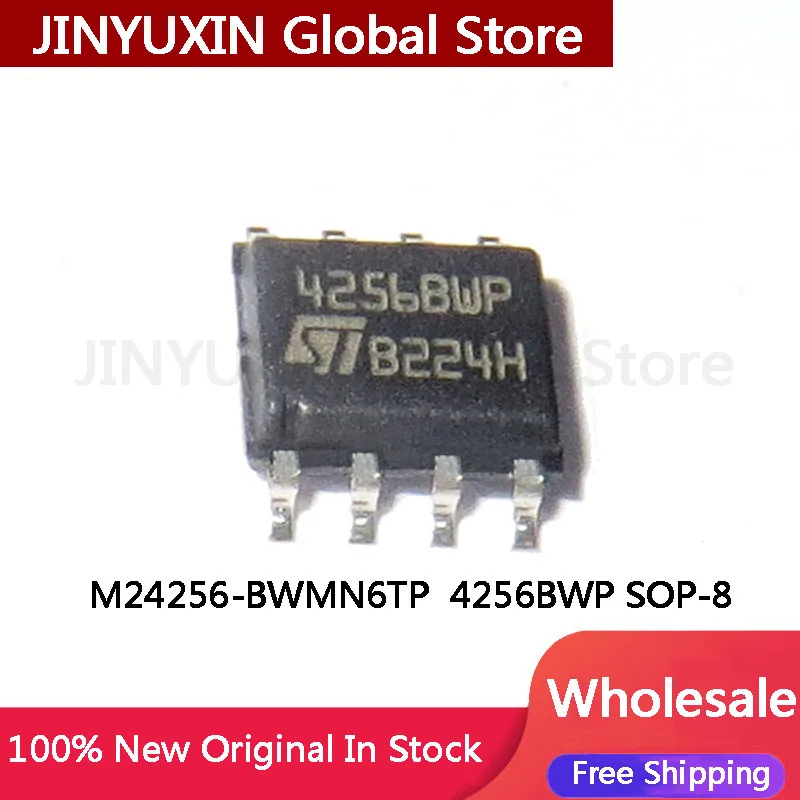 10-100Pcs M24256 M24256-BWMN6TP 4256BWP SOP-8  IC Chip Wholesale