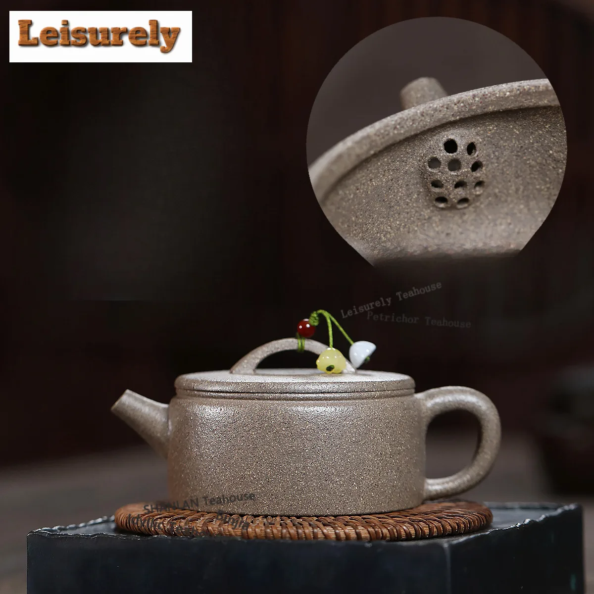 

190 мл Исин Фиолетовые глиняные чайники ручной работы Большой калибр Горшок с необработанной рудой Сек Грязевой чайник Чайник с заварочным устройством Чайный сервиз Zisha Подарочный