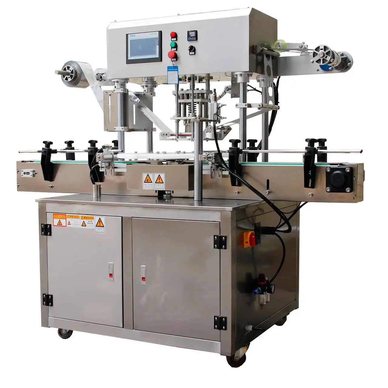 Automatic Plastic Roll Film Cup Sealing Machine For Milk Tea Water Juice Roll Film Aluminum Film Sealing Machine