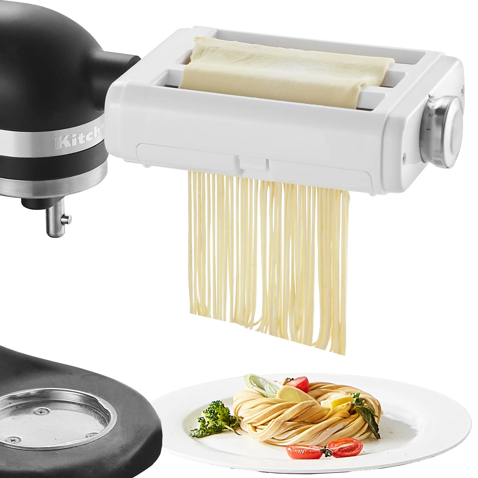VEVOR Pasta Attachment for KitchenAid Stand Mixer  3-IN-1 Stainless Steel Pasta Roller Cutter Set Including Pasta Sheet Roller
