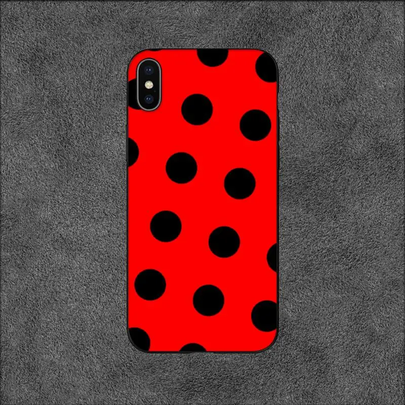 Insect Seven-star ladybug Painted Colourful Phone Case For iPhone 11 12 Mini 13 14 Pro XS Max X 8 7 6s Plus SE XR Shell