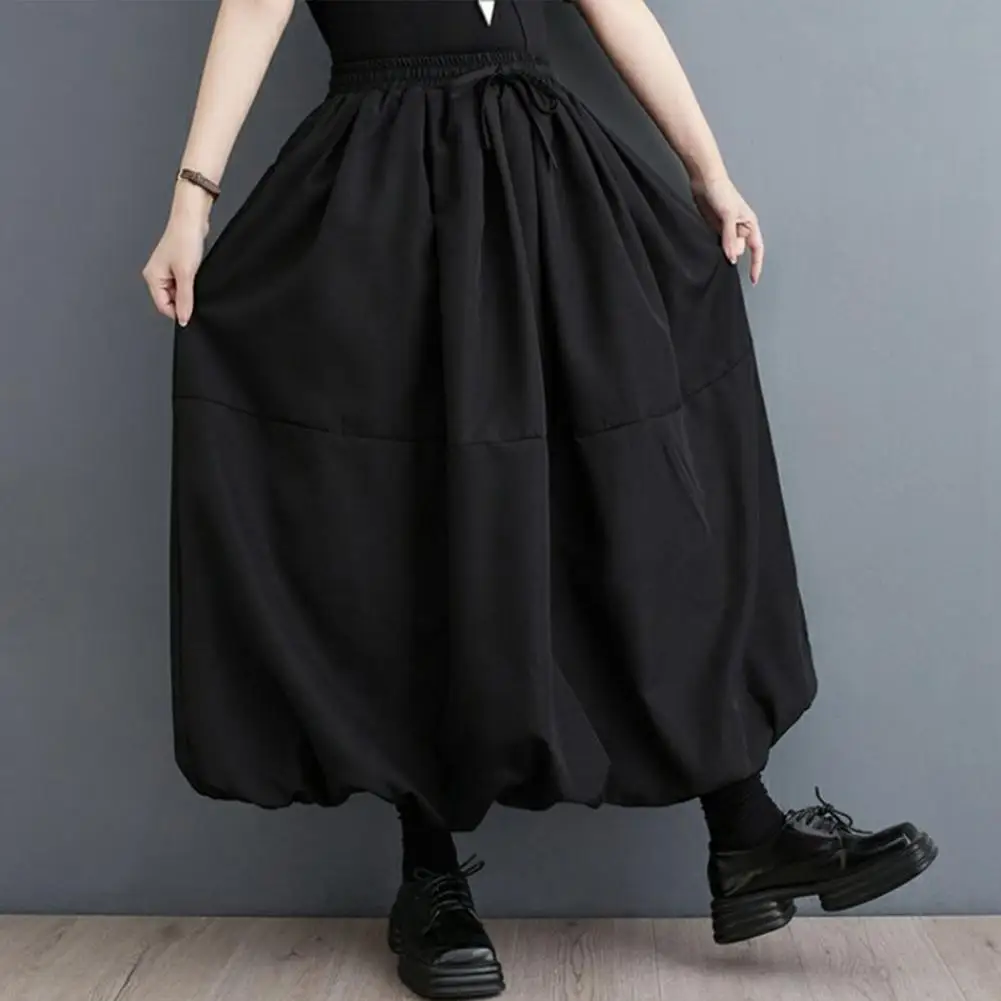 

Summer High Waist Slim Flower Bun Skirts Female Lantern Loose Skirt Korean Fashion Midi Long A- Line Skirt Elegant for Women