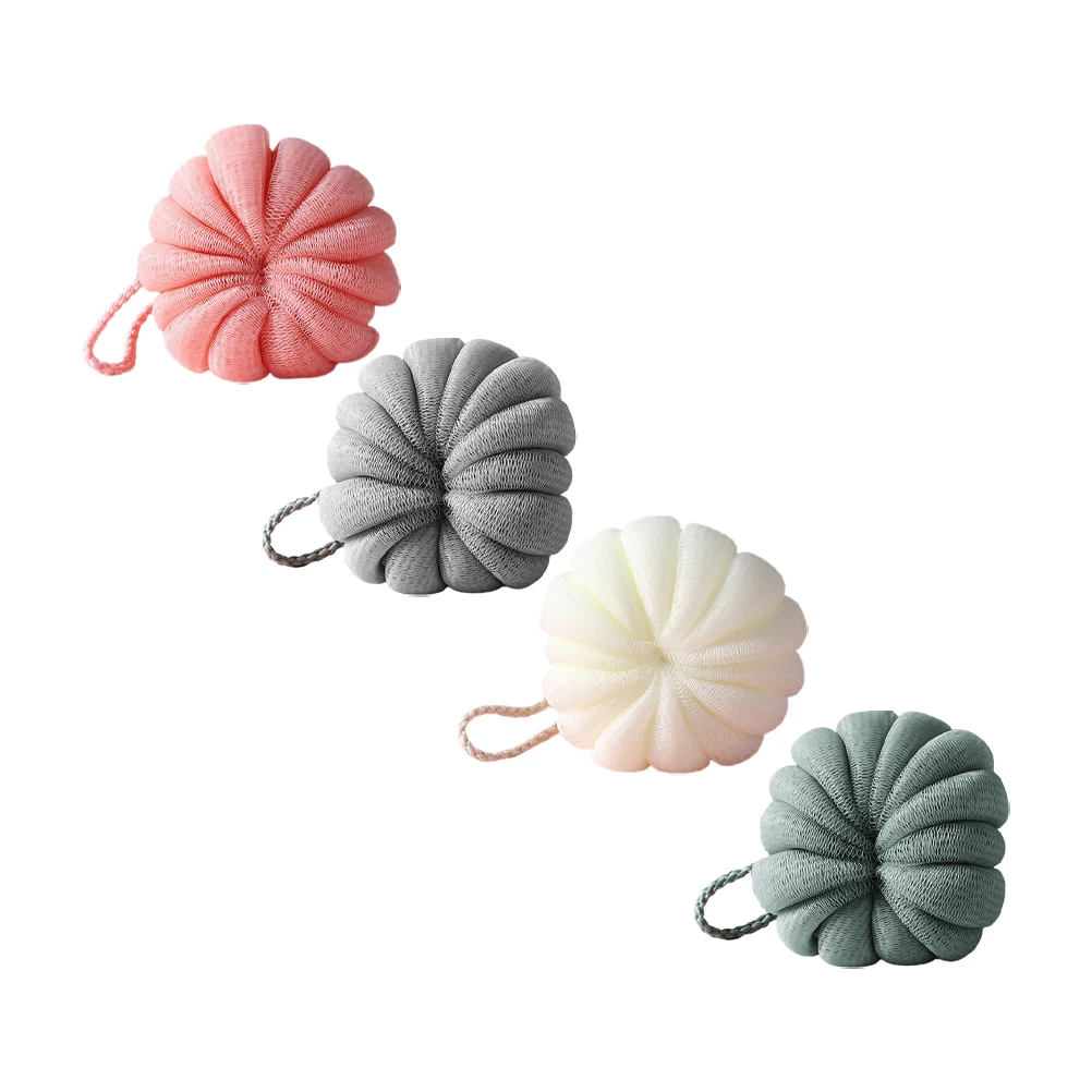 

4PCS Pumpkin Bath Balls for Kids Shower Accessories Soft Skin Massage Deep Cleansing Bath Tools Cartoon PE Material