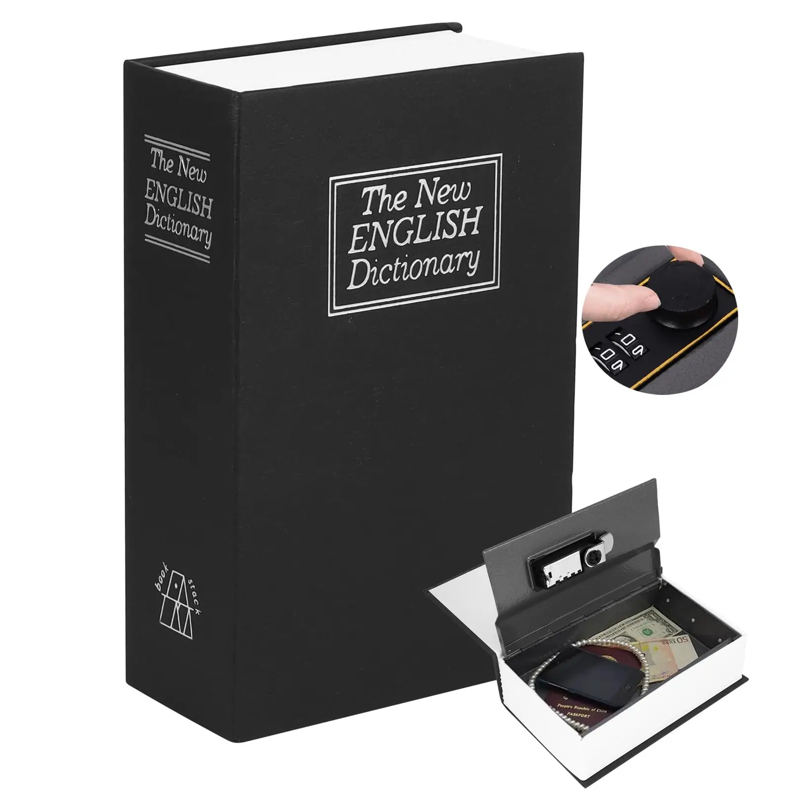 Mini libro diccionario caja de seguridad para llaves casillero dinero llave oculta caja de seguridad efectivo billete dinero almacenamiento de monedas joyería caja de bloqueo regalo