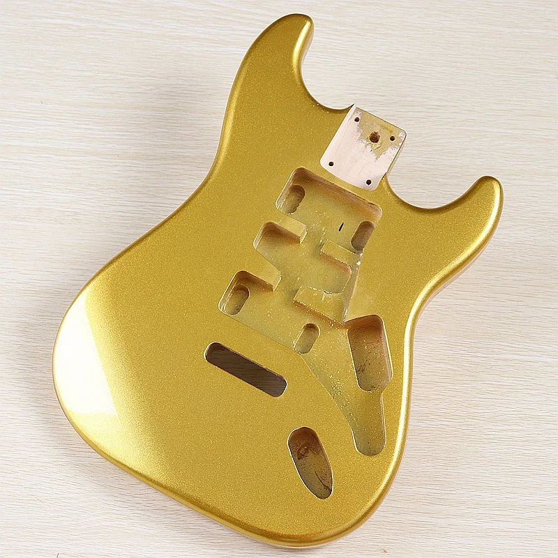 DIY Electric Guitar Body Gold Bright Single Shake, Electric Guitar Body Assembly