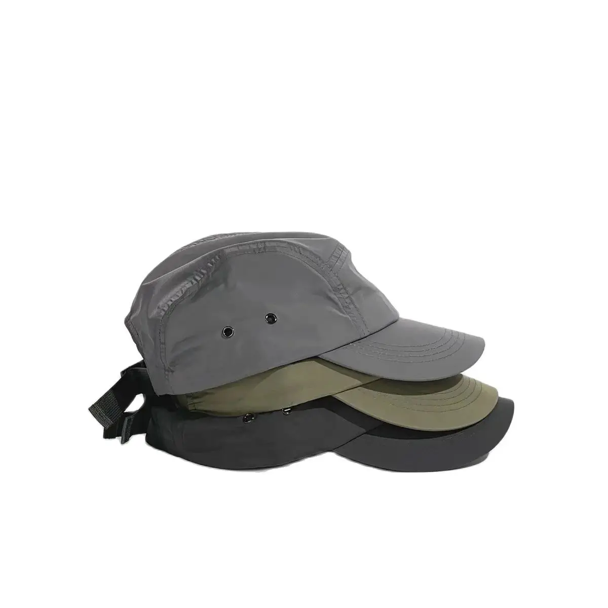 

Tide Hong Kong Style Fishing Hat Men'S Workwear Duck Tongue Hat Outdoor Fishing Mountaineering Hiking Plug Buckle Quick Dry Cap