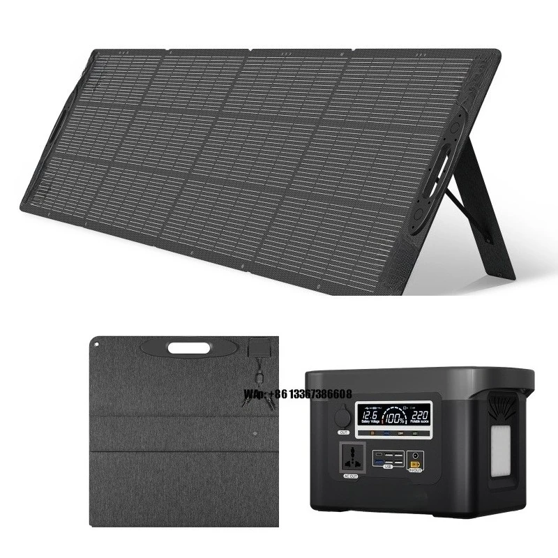 

48V 1500W Lifepo4 battery portable power station for summer outdoor camping in campgrounds, car power supply with 400W solar pan