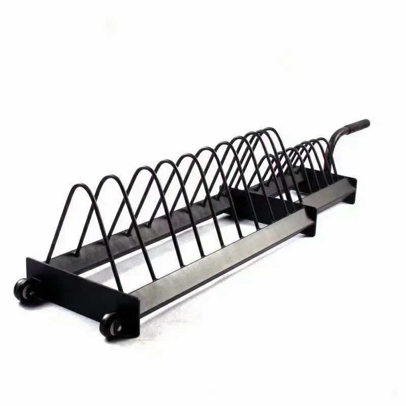 Gym Equipment Power Weight Lifting DIsc Horizontal Bumper Weight Steel Barbell Plate Rack Storage