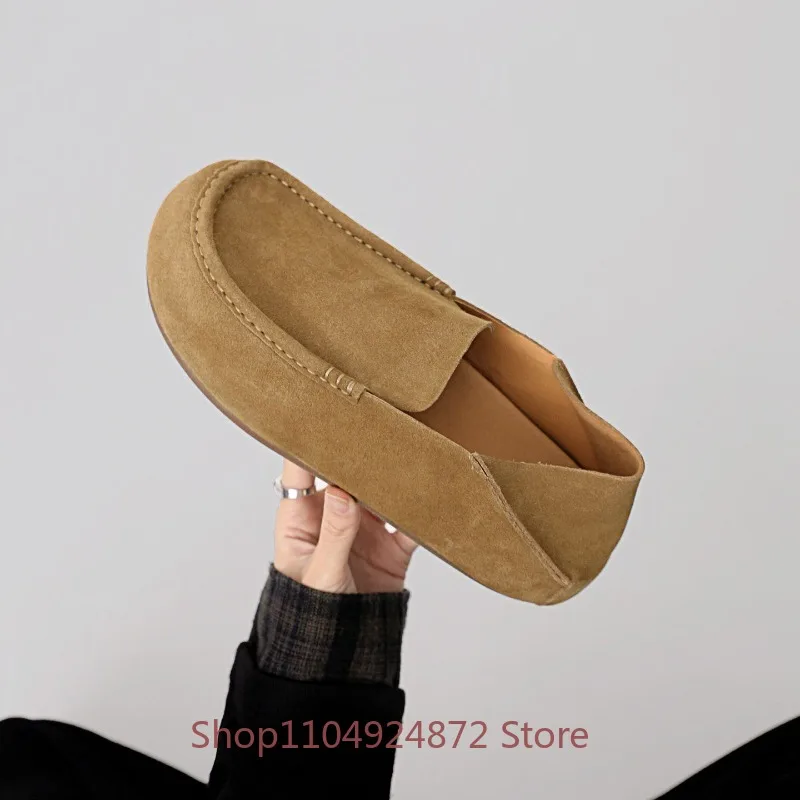 Retro Fashion Loafers Men's Shoes Casual Slip on Increased Height Inside Breathable Outdoor Sport Hiking Flat Shoes Male