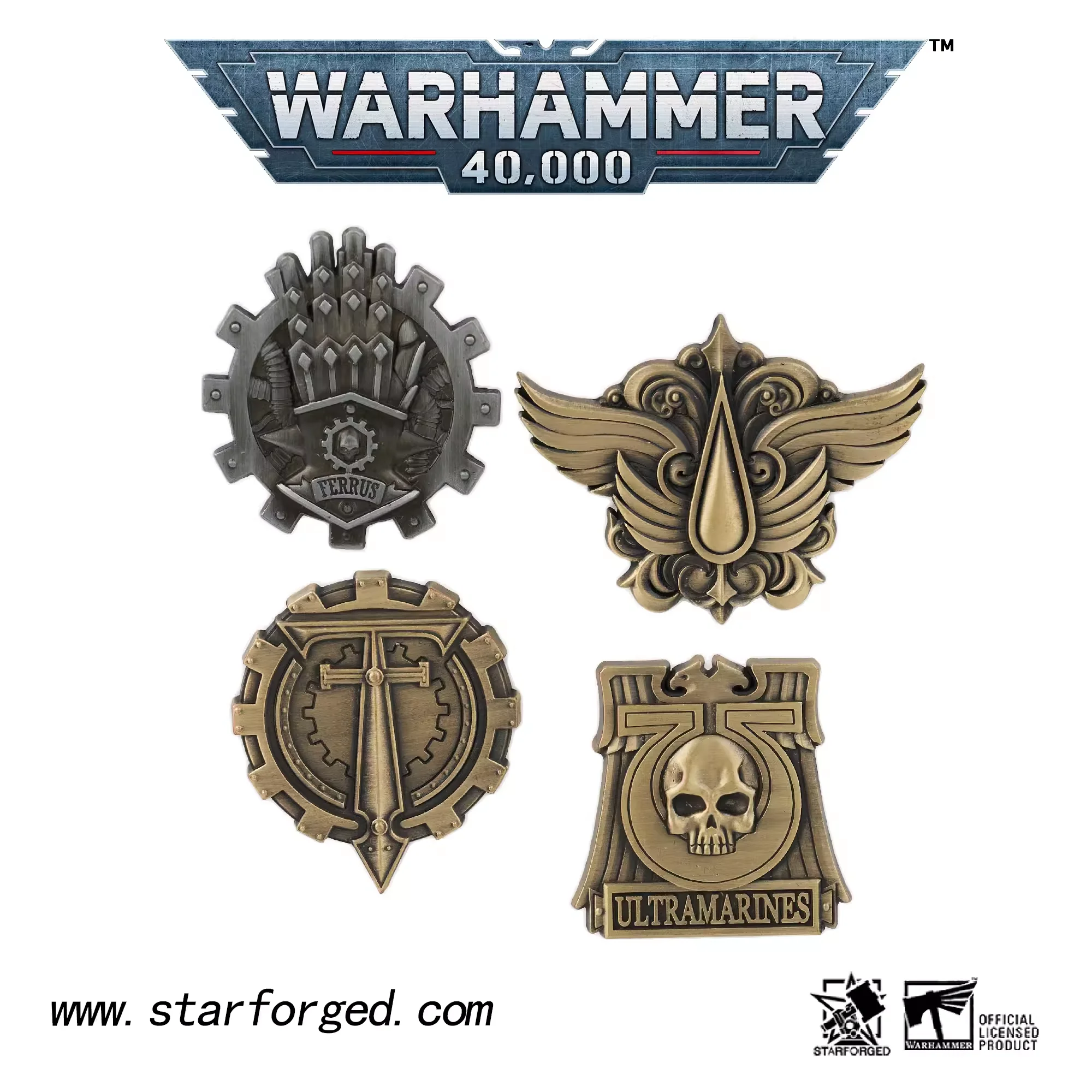 Starforged Star Casting Warhammer 40K Peripheral Chapter Badge Blood Angels Ultramarines Brooch Collection Hobby Toy Gift