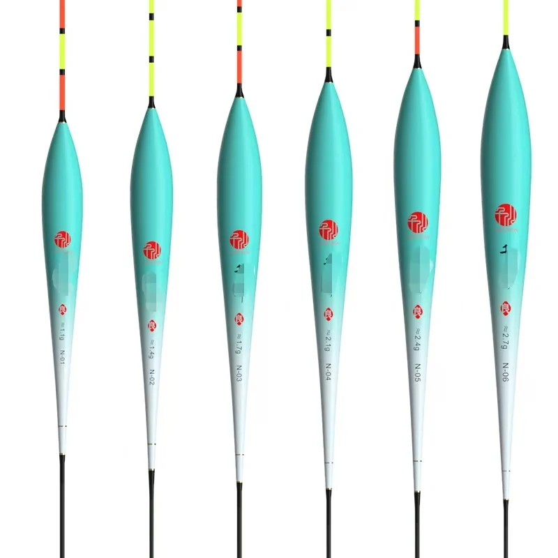 

6PCS High Sensitive Indicator Fishing Float Slip Drift Tube Buoy Strike Light Float Long Tails Rock Nano Buoyancy Fishing Floats
