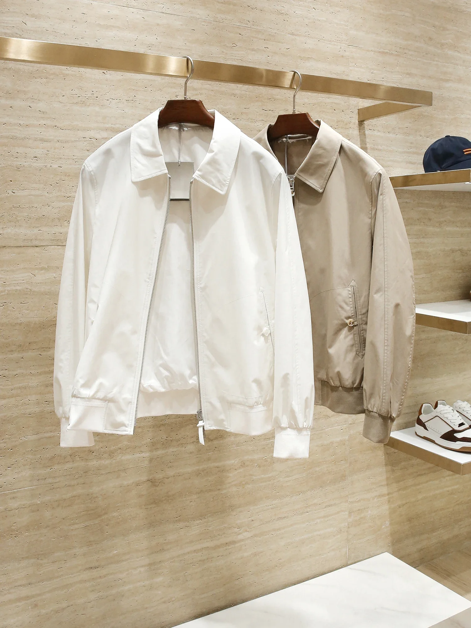 

T * F waterproof fabric classic cast men's casual lapel jacket