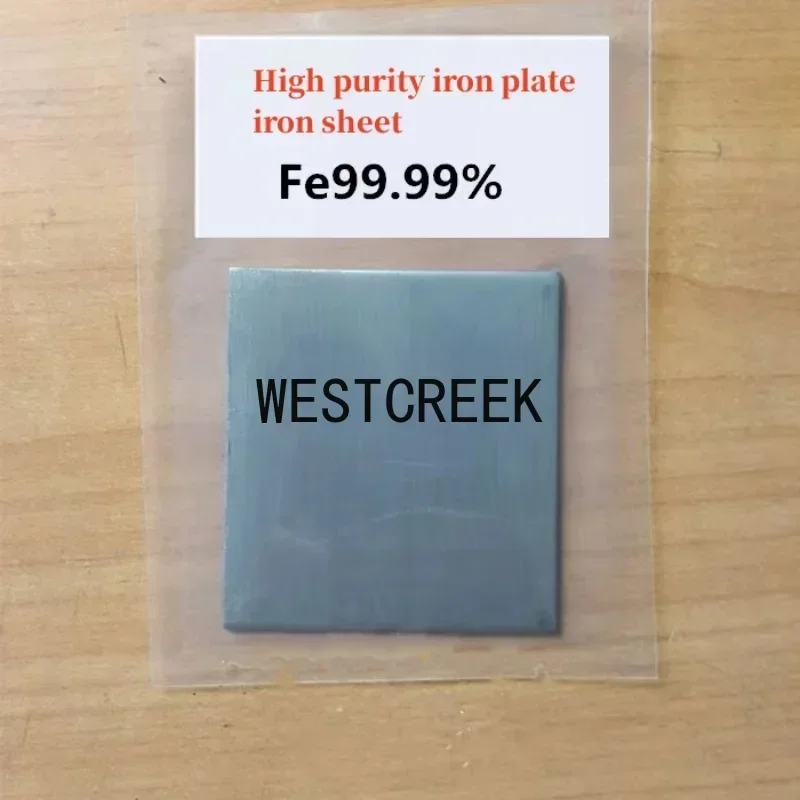 WESTCREEK Scientific Research Special High Purity Iron Plate Iron Sheet Thickness (0.03-3mm) Length Width (100-100mm) Metallic M