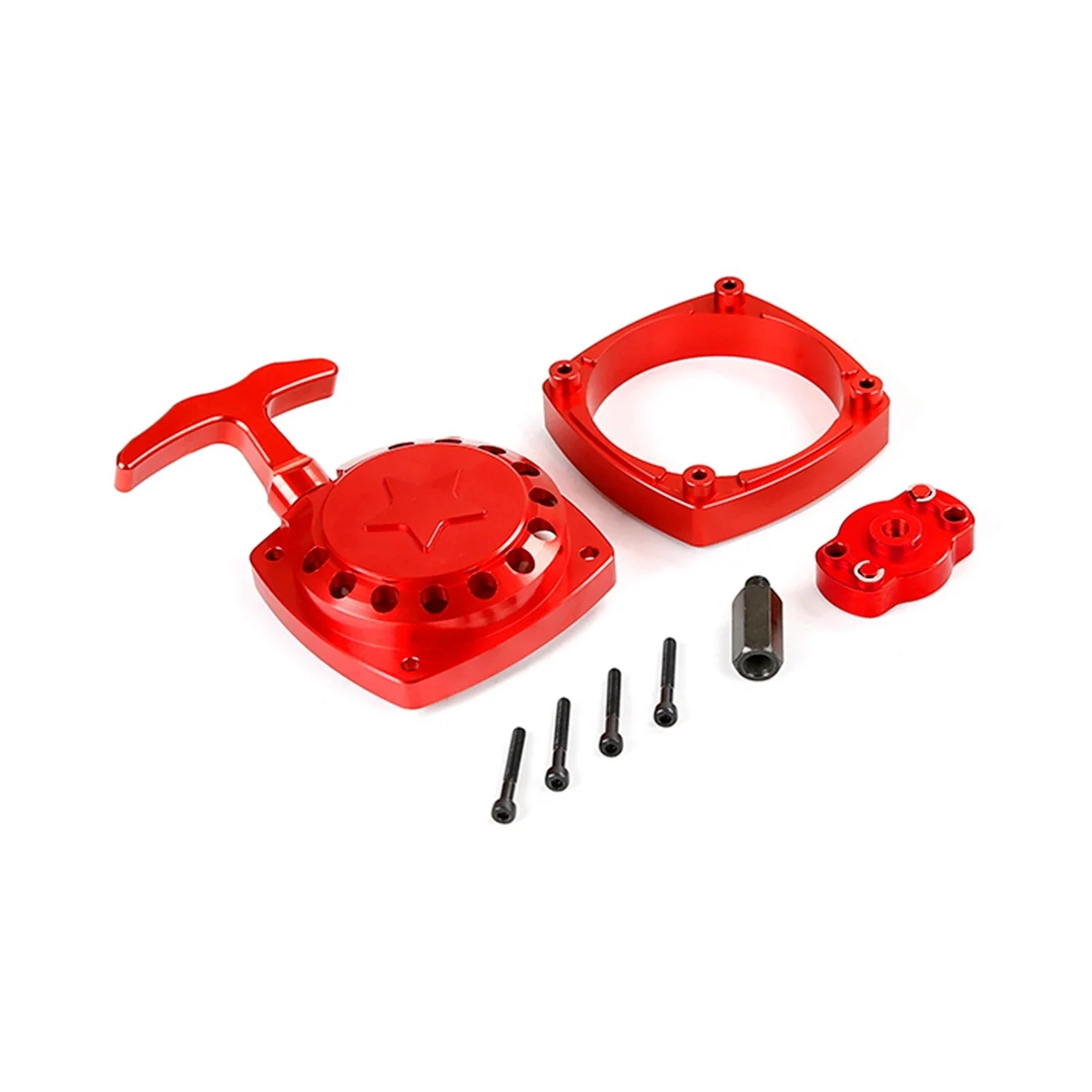 For 1/5 HPI ROVAN KM BAJA LOSI 5IVE T,Easy Pull Starter Flywheel Machining-Free Turbine,Red