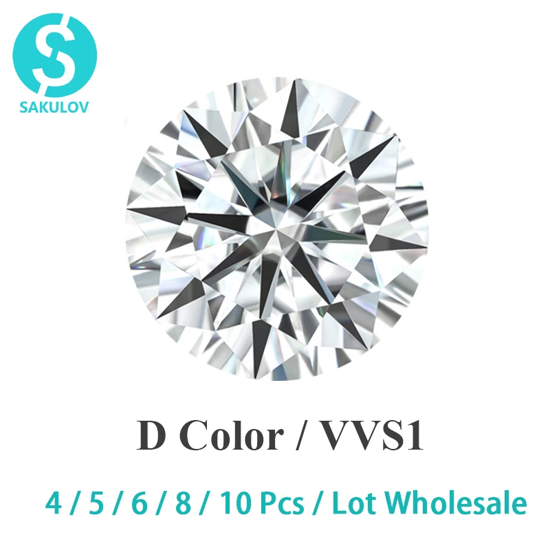 

4 / 5 / 6 / 8 / 10 Pcs / Lot Wholesale Moissanite Loose Stones D Color Lab Diamond Positive Pass Tester with GRA Certificate