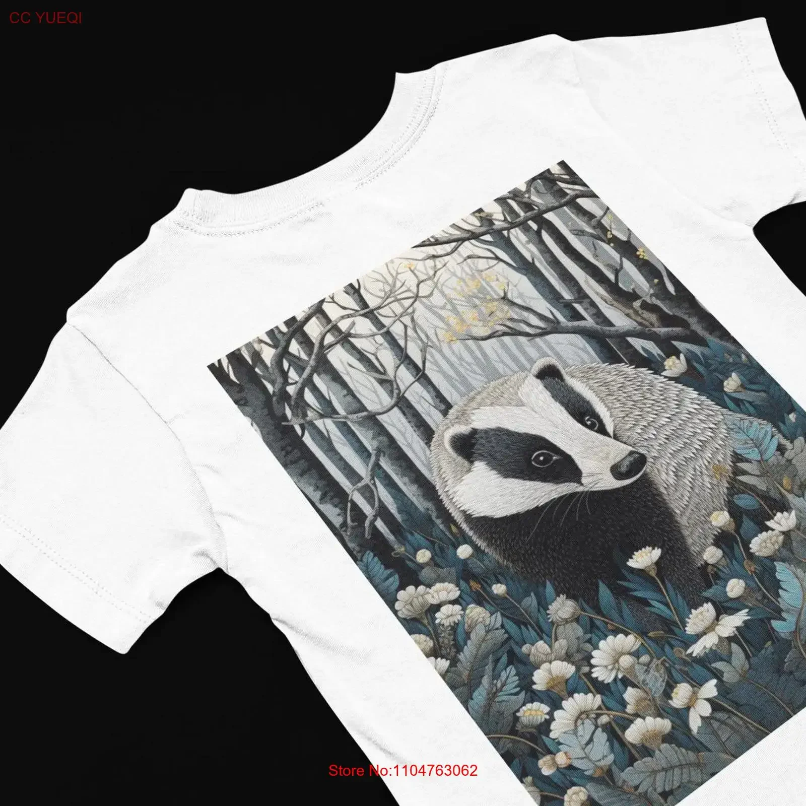Badger T Shirt for nature lovers cosy vibe outfit apparel forest critter wildlife graphic tee gift cottagecore animal vintage