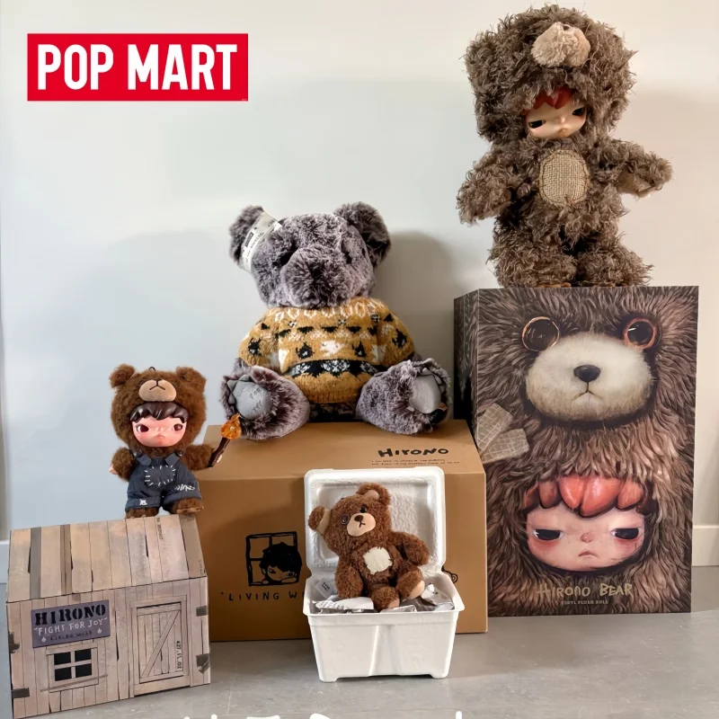 

Подлинная слепая коробка серии POP MART Hirono Ono боевые игры на радость с плюшевыми игрушками, фигурки плюшевых мишек и модные куклы, фестиваль, подарок