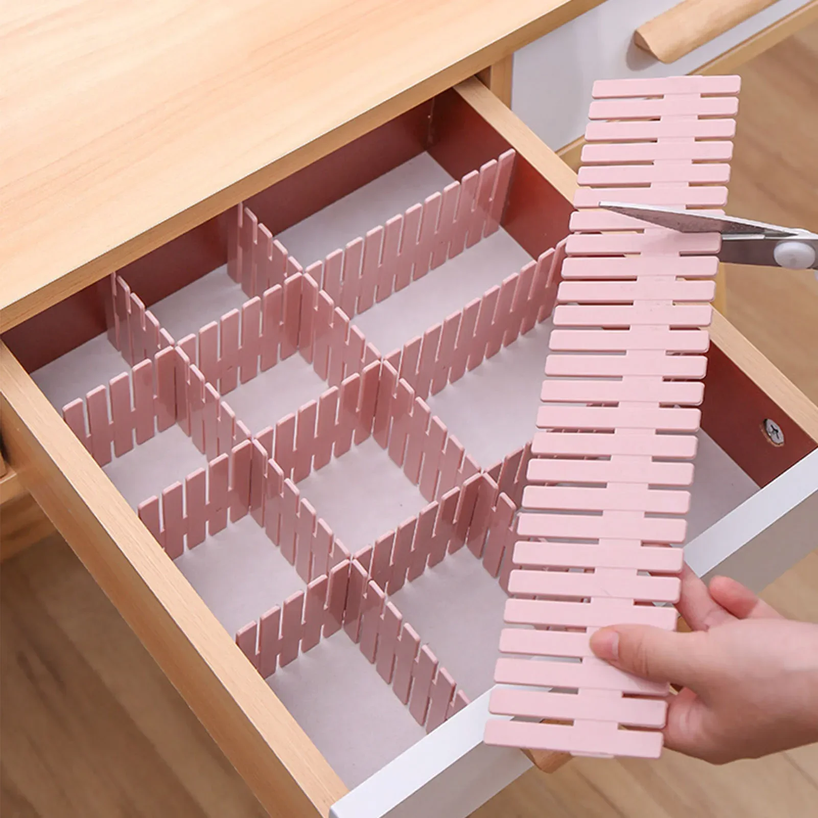 4 Sheets Drawer Dividers Organizers Thickened Multifunction Adjustable Drawer Divider Separator For Bedroom Dresser